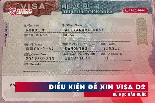 hồ sơ xin visa du học hàn quốc diện d2 gồm có những gì