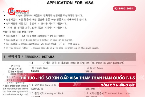 Thủ tục - Hồ sơ xin cấp visa thăm thân Hàn Quốc F-1-5 gồm có những loại giấy tờ nào?