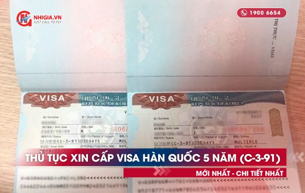 Thủ tục xin cấp visa Hàn Quốc 5 năm Đại Đô Thị (C-3-91) chi tiết nhất